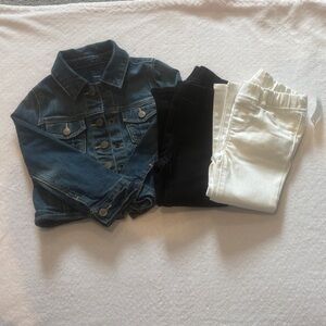 GAP Kids Denim Jacket with Black and White Pants